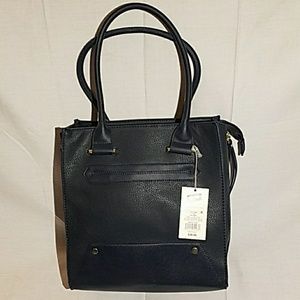 A large tote purse dark navy blue just lovely